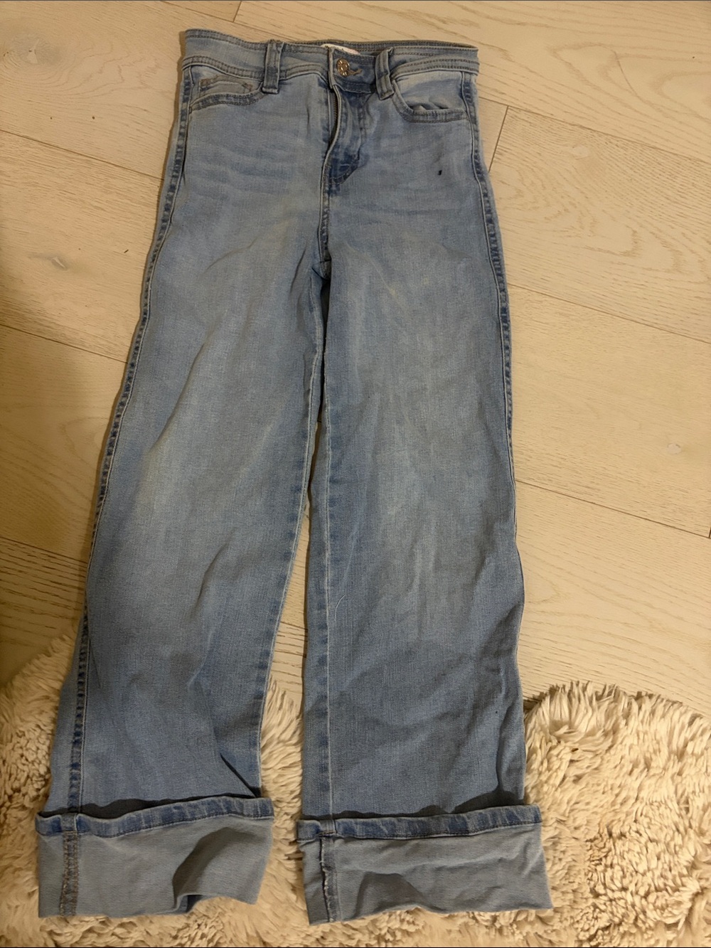 Light Blue Girls Straight-Leg Jeans size 10